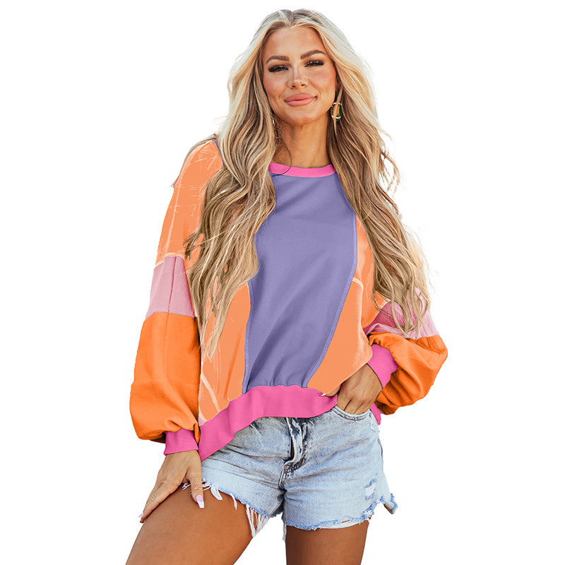Ny rundhalset langærmet pullover-sweater i flere farver
