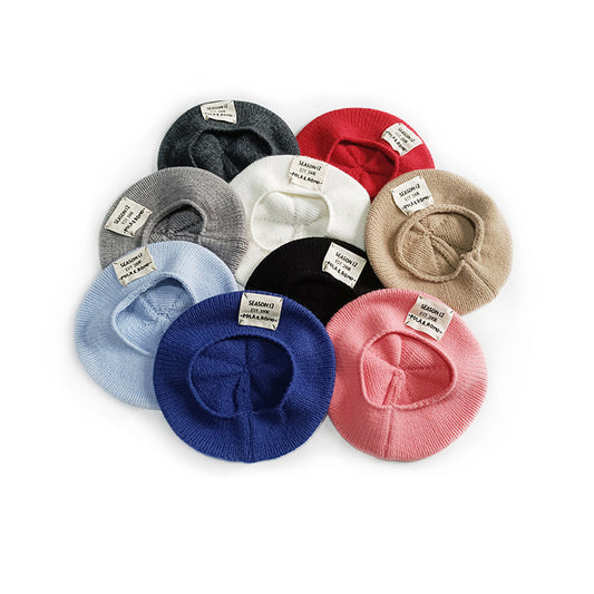 Comfortable Beret Wool Art Cloth Label Embroidered Letters Casual
