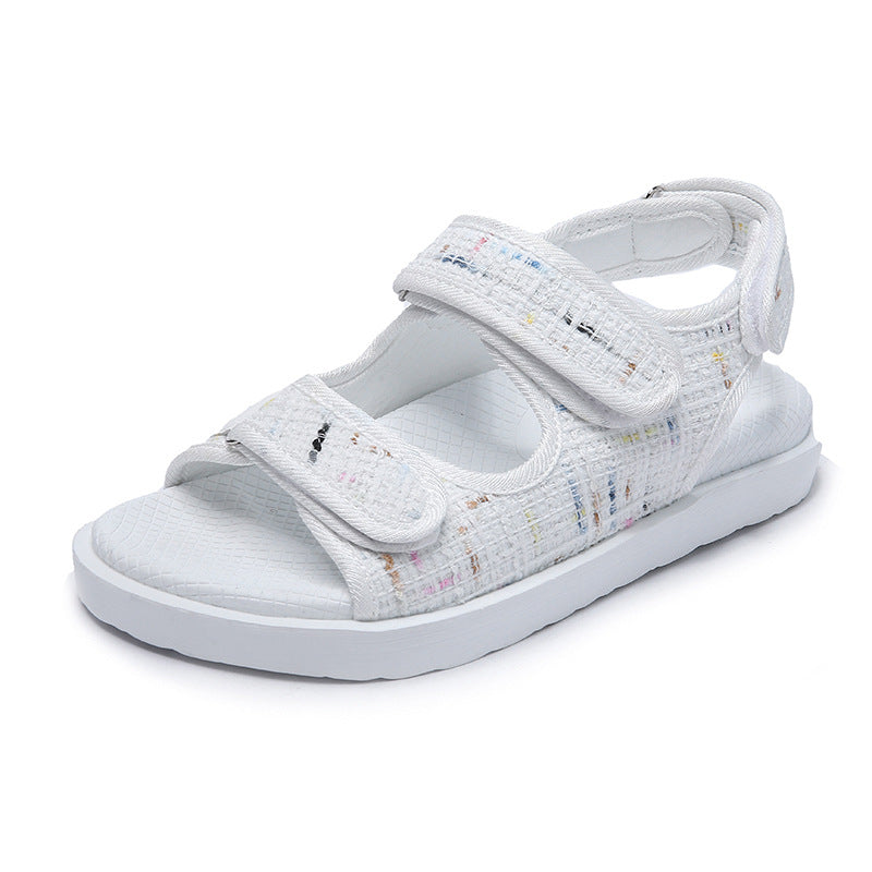 Versatile Platform Polyurethane Sandals With Velcro Beach Shoes