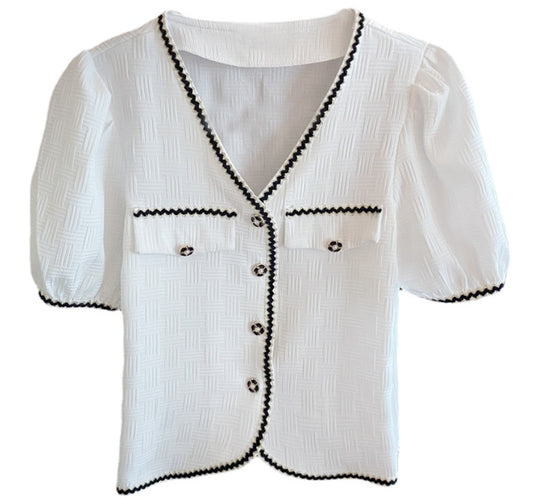 Western Style All Match Top Temperament Small Shirt