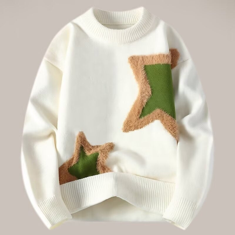 Mens And Womens Cozy Loose-fitting Knit Base Layers For Couples