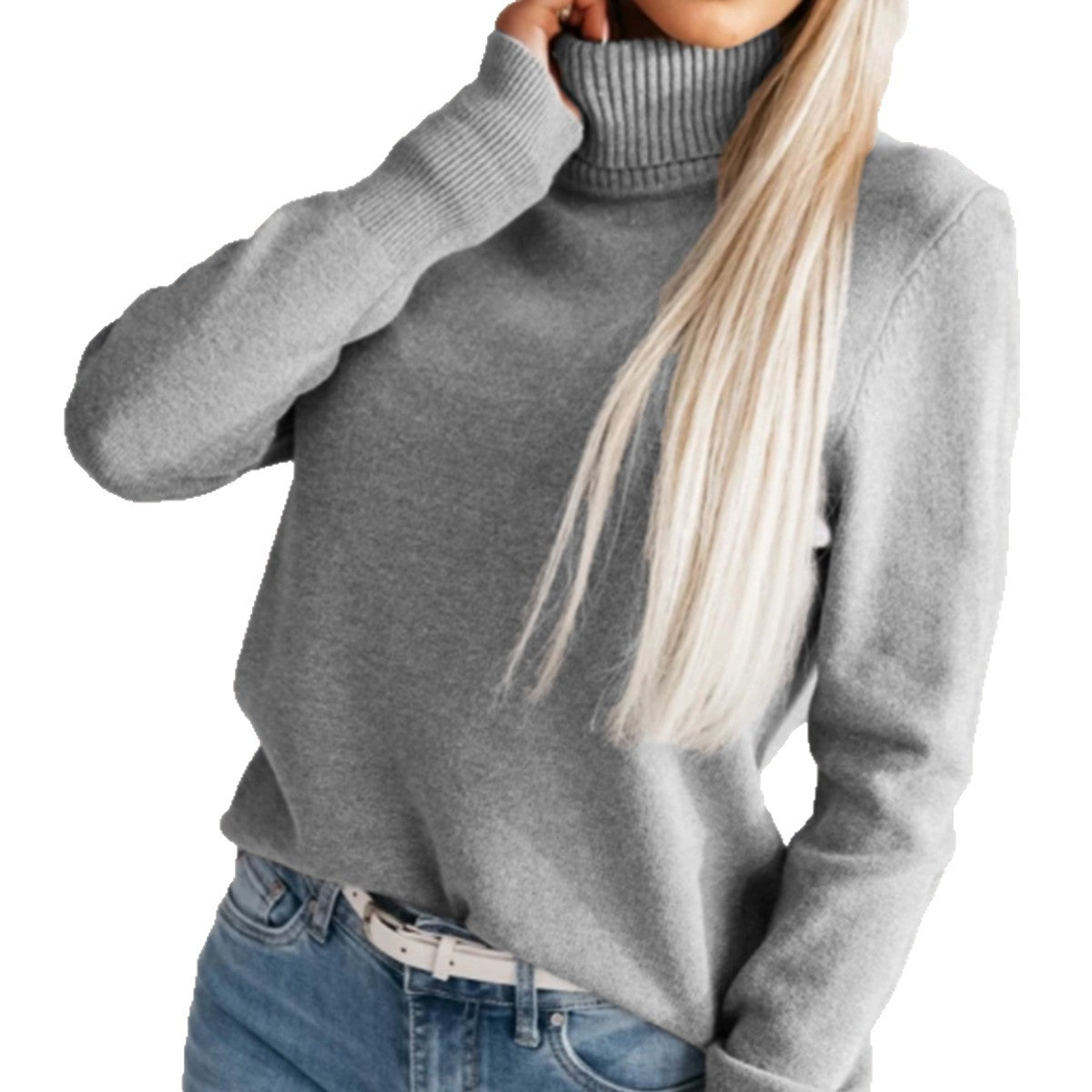 Elegant Lapel Slim Fit Solid Color Pullover Sweater