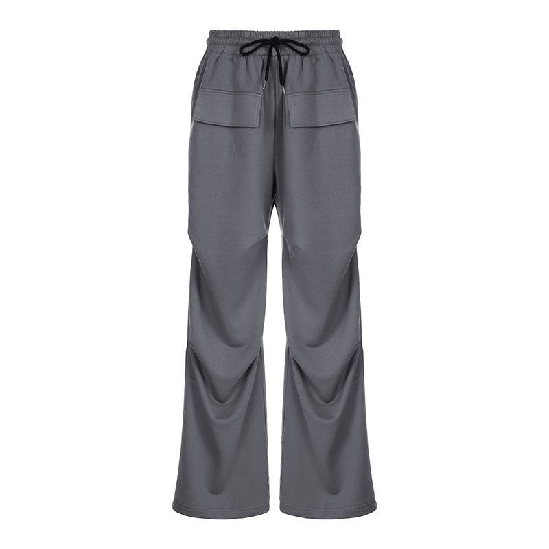 European And American Cover Pleated Sweater Pants Street Leisure