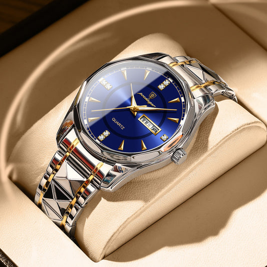 New Trendy Men's Watch Male Waterproof Tungsten Steel High-grade
