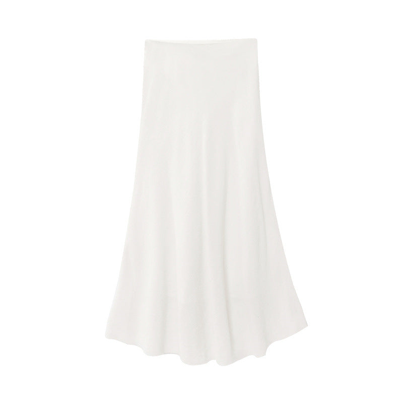 Linen Casual Suit Hanging Neck Casual Top Half Skirt