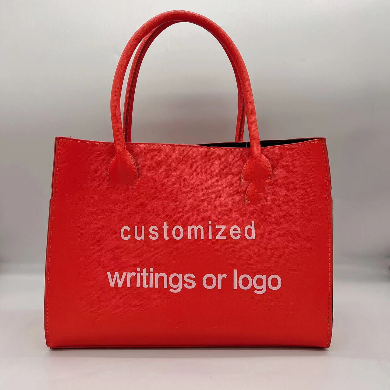 New Large-capacity Simple Printed PU One-shoulder Messenger Bag