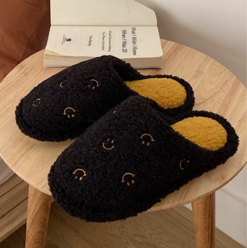 Closed Toe Home Warm Comfortable Cute Fluffy Slippers