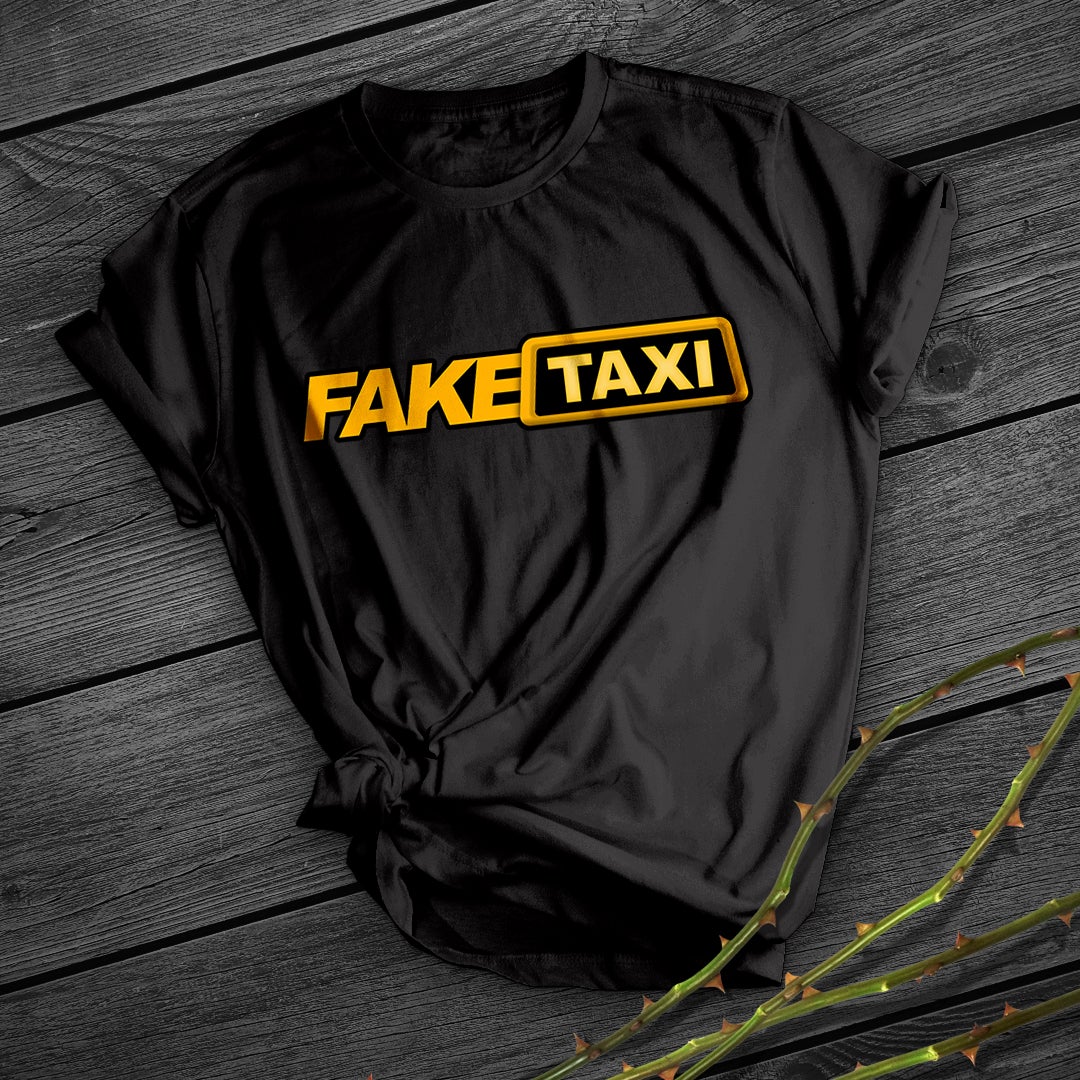 Fake Taxi Print Short Shirt Team Uniform European And American Fabrics
