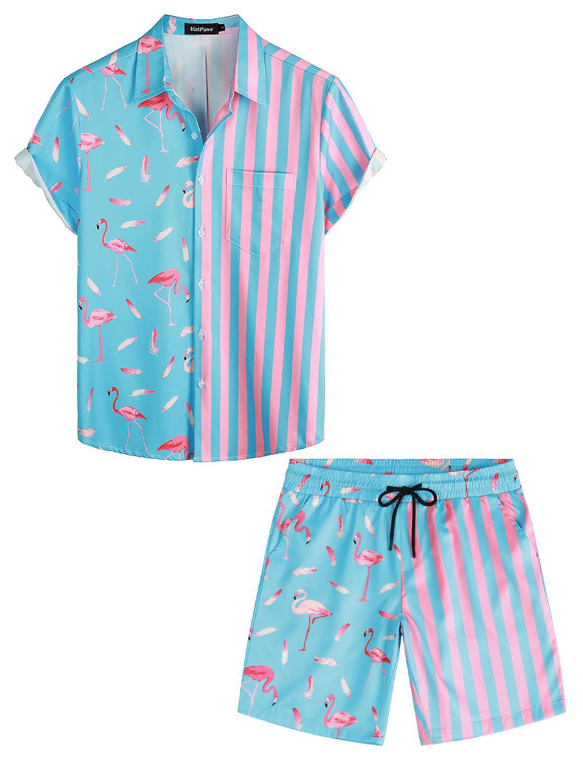3D Printed Leisure Vacation Shirt Shorts Suit