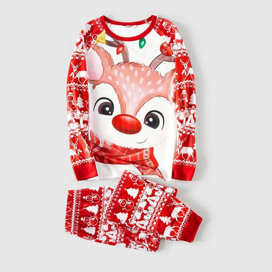 New Fashion Casual Christmas Print Home Wear Parent Child Set