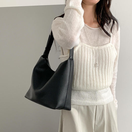 Soft-leather Tote Bag For Commutingsophisticated