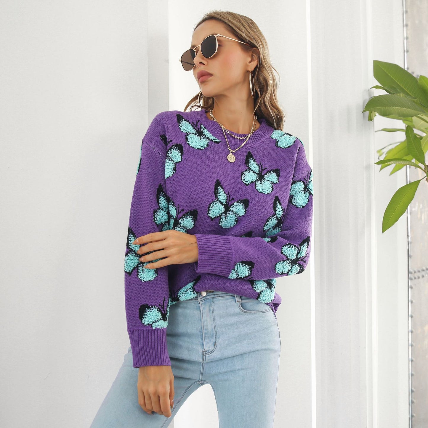 Y2K 3D Butterfly Sweater For Women