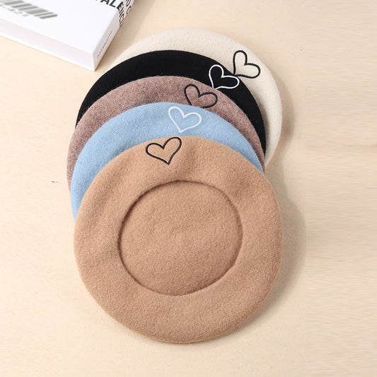 Wool Beret In Autumn And Winter