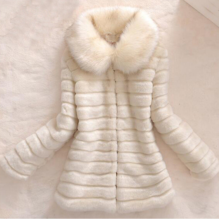 Women's Coat Rabbit Fur New Mid-length