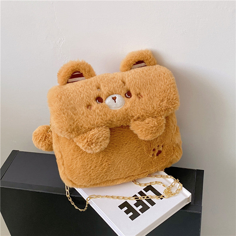 Cartoon Girl Heart Hair Mobile Phone Messenger Bag