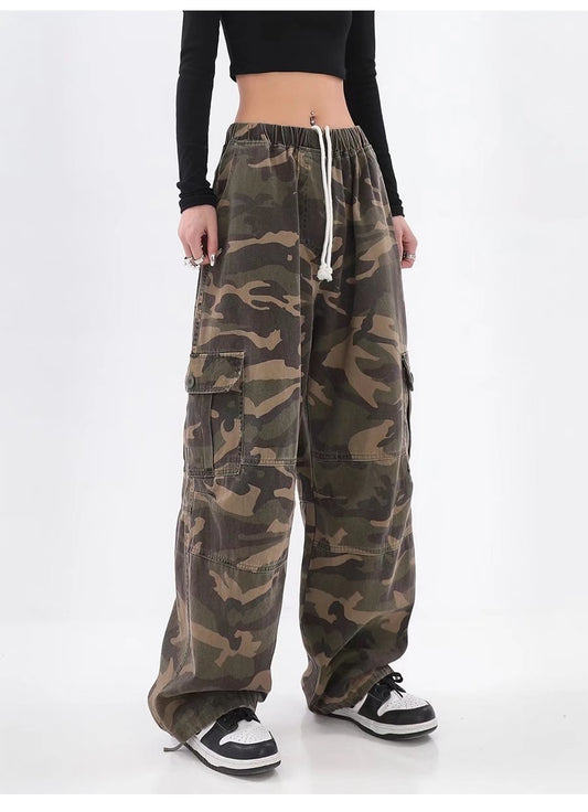 Loose Casual Teenagers Straight Wide Leg Pants
