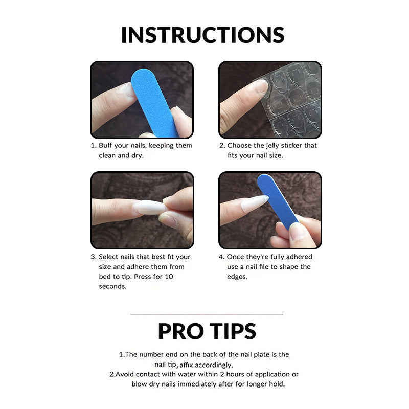 Short Glossy Wear Nail Edge Patch