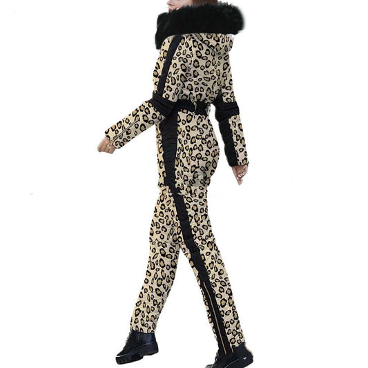Women's Fashionable Sporty Hooded Ski Suit For Winter