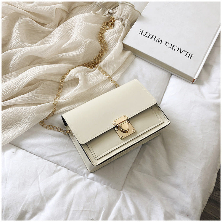 Ladies Fashion Simple Chain Small Square Bag