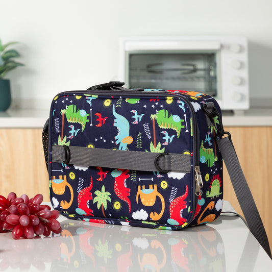 Crossbody Børne Tegneserie Madpose Oxford Stof Farvet Elev Termotaske