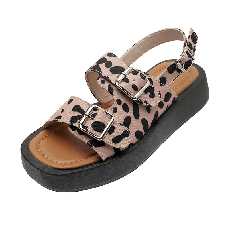 Fashion Ladies Simple Leopard Sandals