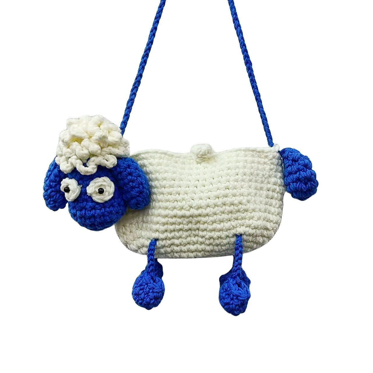 Cute Funny Little Sheep Children's Wool Knitting Knitted Messenger Bag