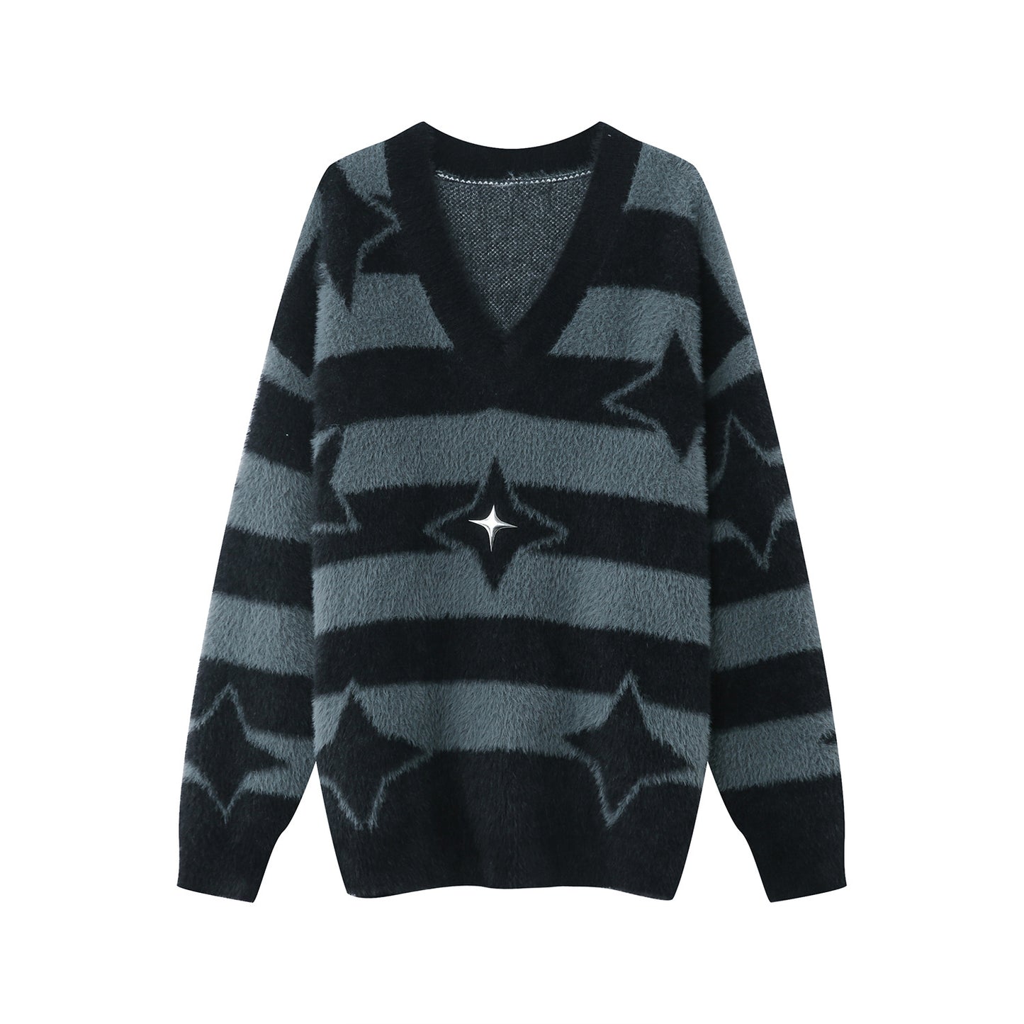 Autumn And Winter New Men's Long Cuff Striped Sweater