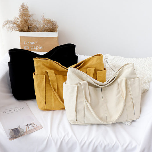 Large Capacity Canvas Bag For Female Students