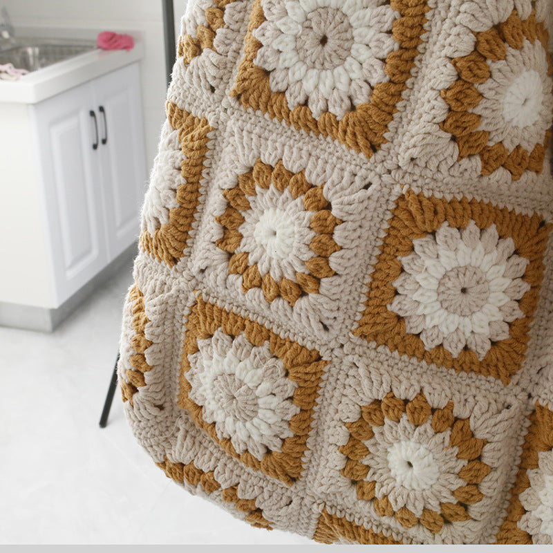 Handwoven Grandmother's Checkered Shoulder Bag