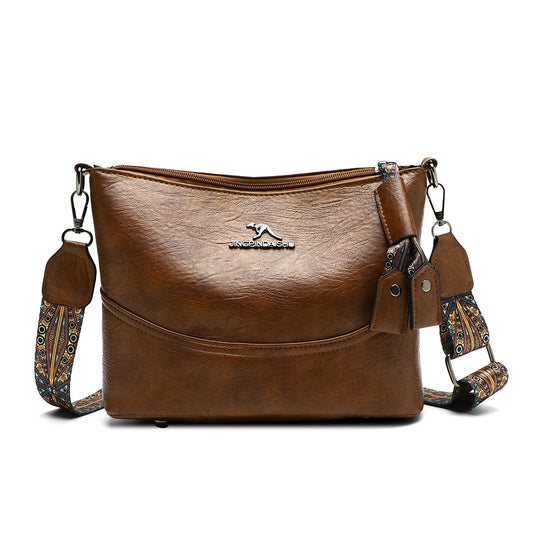 Simple Versatile Bucket Bag High-grade Light Luxury Crossbody Retro