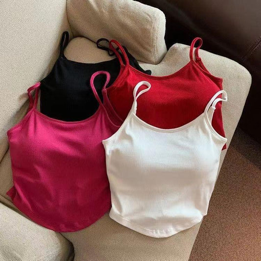 Summer New Padded Strap Vest Women's Inner Wear