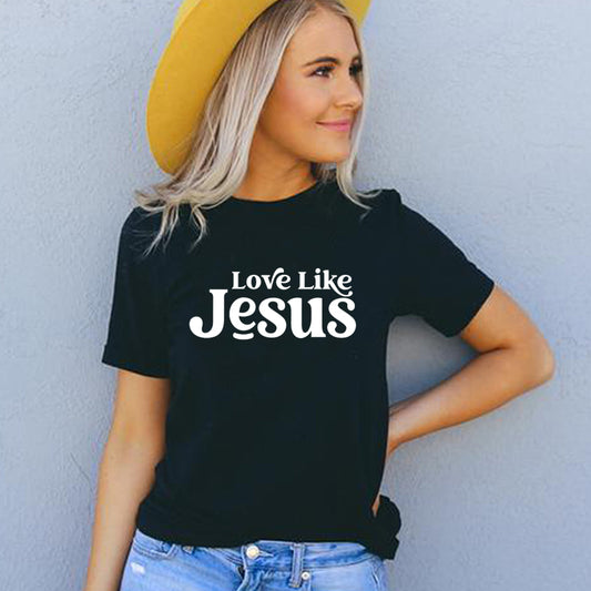 Women's Printed Short Sleeve Crew Neck T-Shirt Top