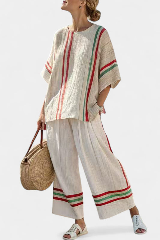 Plus-size Loose Casual Women's Beach Two-piece Set