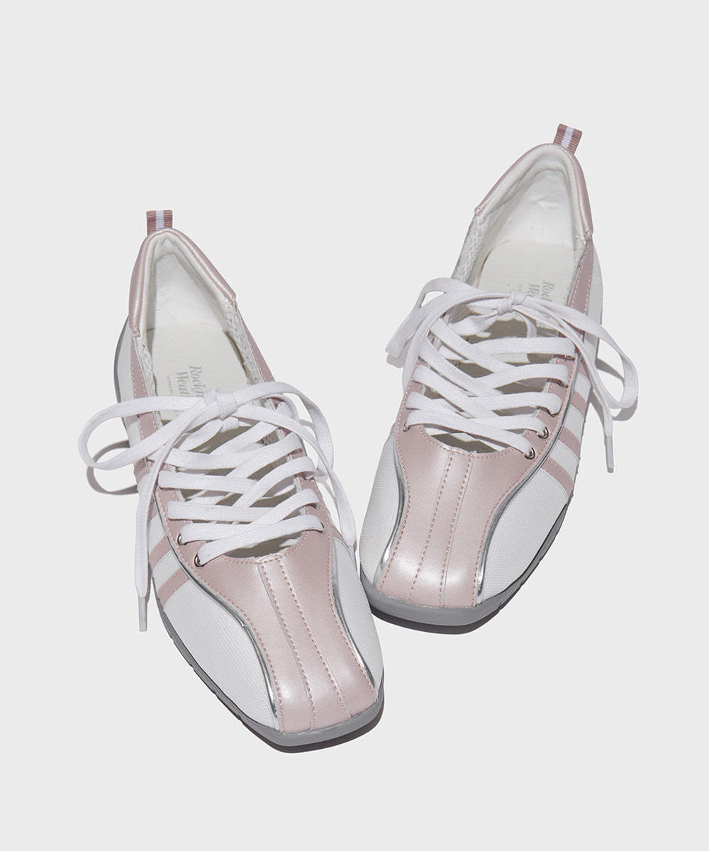 Womens Niche Square-toe Ballet Flats With Crisscross Straps