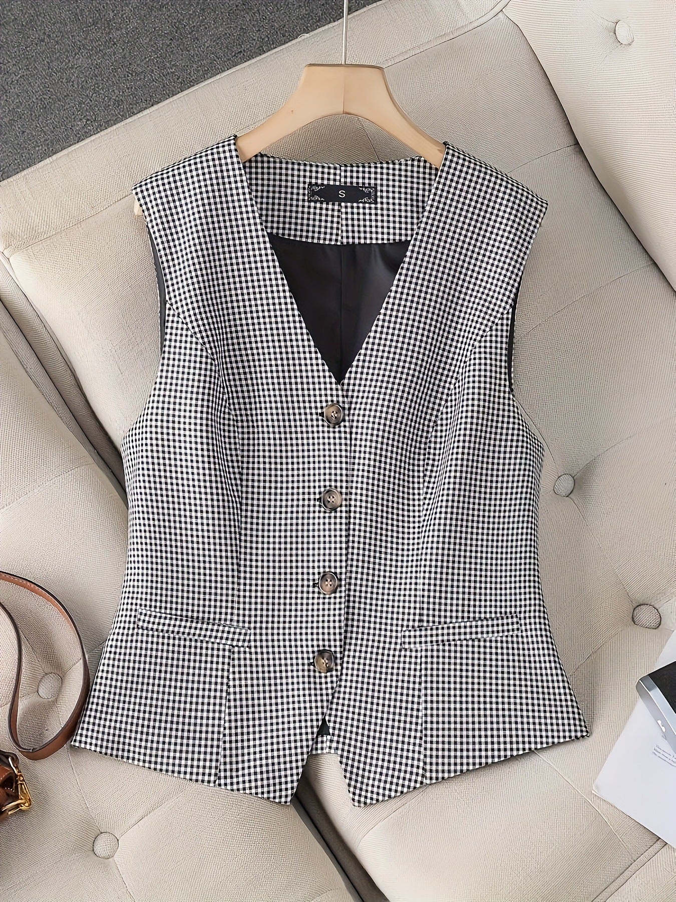 Fashionable All-match Slim Fit Sleeveless Waistcoat Vest Women
