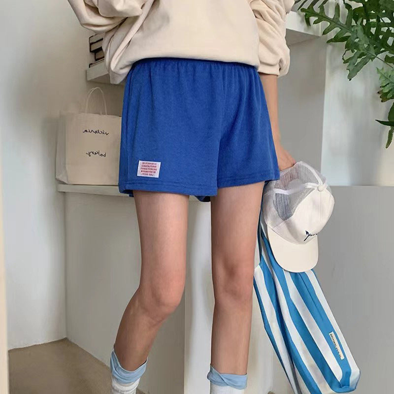 Women's Elastic High Waist Loose Casual Wide Leg Shorts