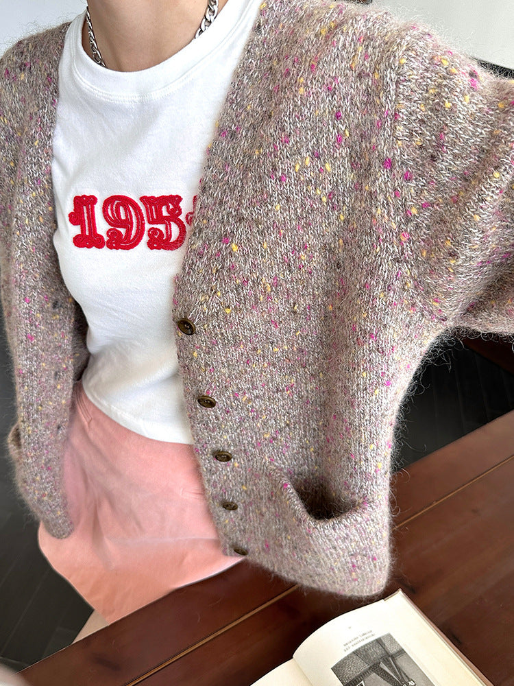 Loose Wool Sweater Top Coat