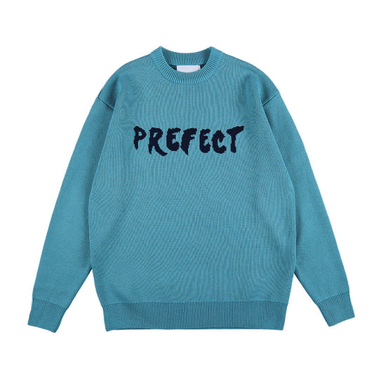 Round Neck Hipster Oversize Men's Sweater Knit Sweater