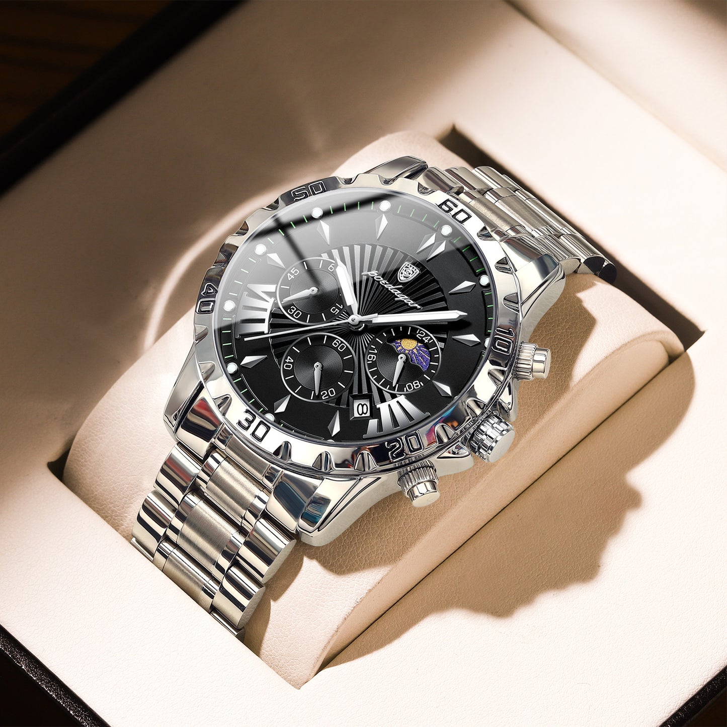Waterproof Multifunction Sporty Mens Watch