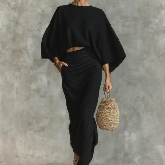 European And American Elegant Women's Clothing Autumn New High Waist Long Skirt Suit