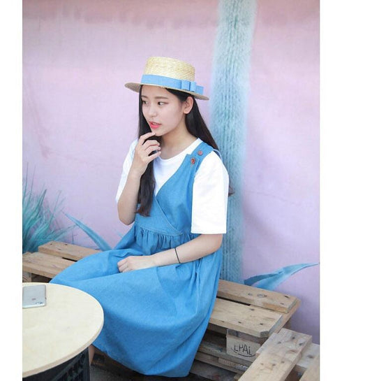 Mesh Polka Dot Bow Straw Women's Straw Hat
