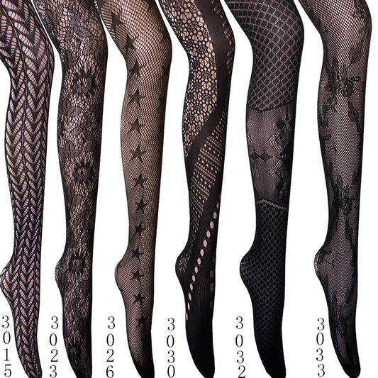 Women's Vintage Tattoo Lace Hollow Net Socks