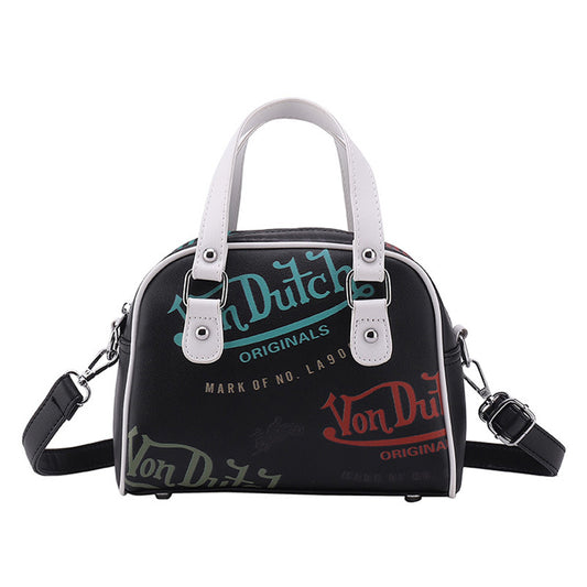 Fashion Letter Leather Messenger Bag Girl