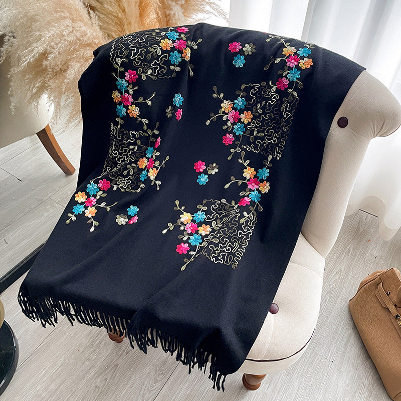 Women's Versatile Long Tassel Scarf