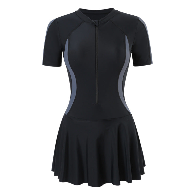 Women's Conservative One-piece Swimsuit That Covers The Tummy And Creates A Slimming Effect