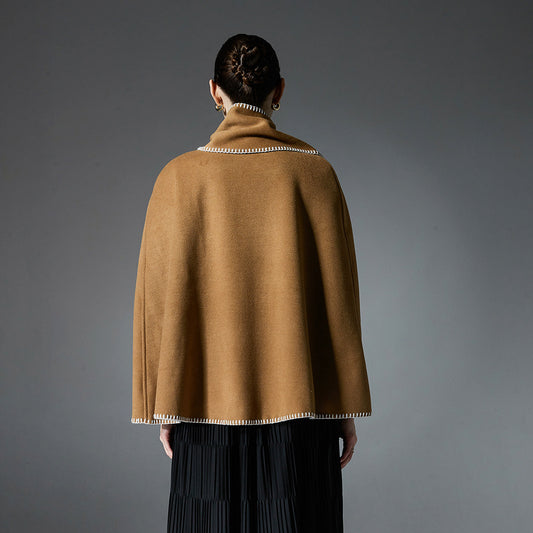 Women's Camel Stitching Cape Scarf Shawl