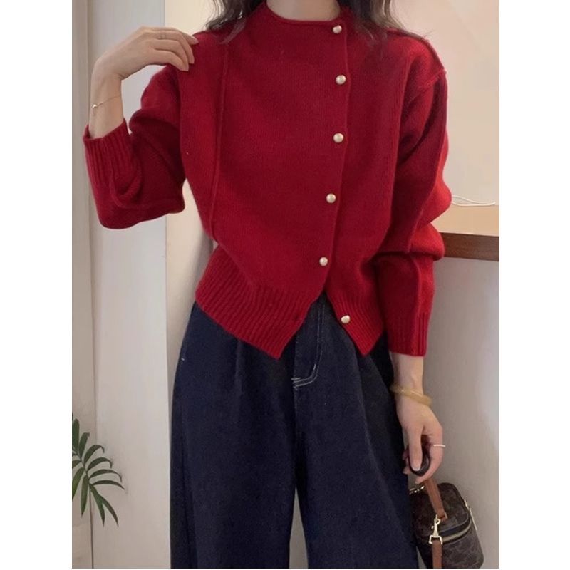 Womens Warm Figure-flattering Knitted Base Sweater