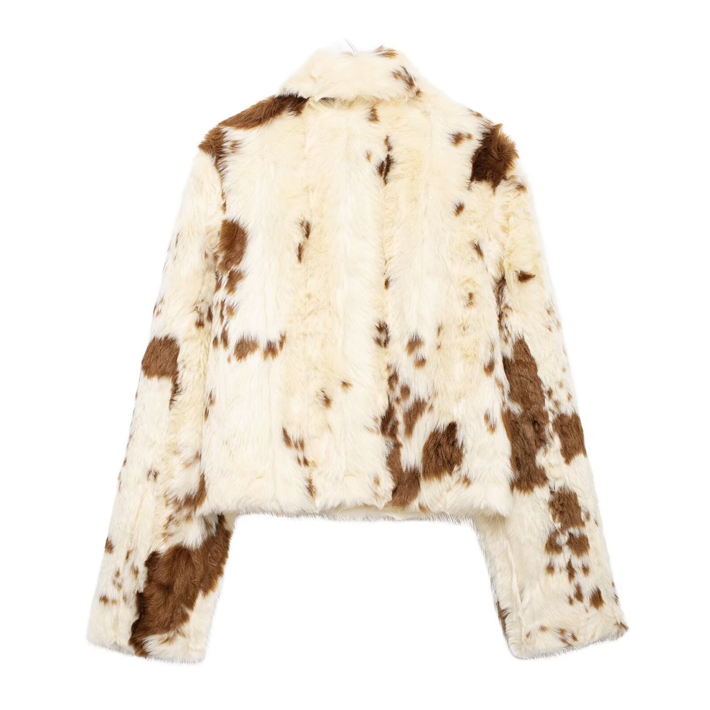 European And American Style Artificial Fur Effect Short Chic Jacket Coat