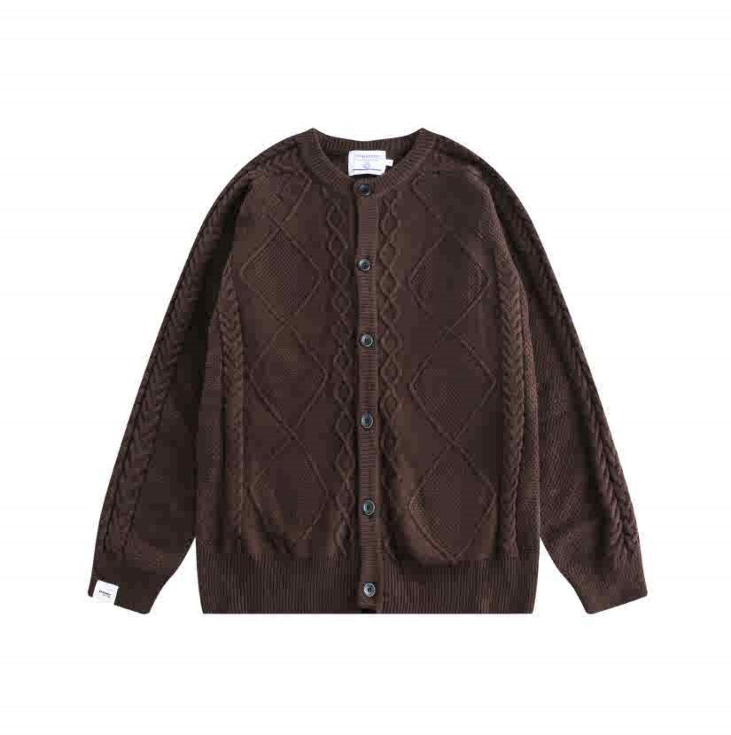 Winter New Solid Color Twist Round Neck Knitted Sweater