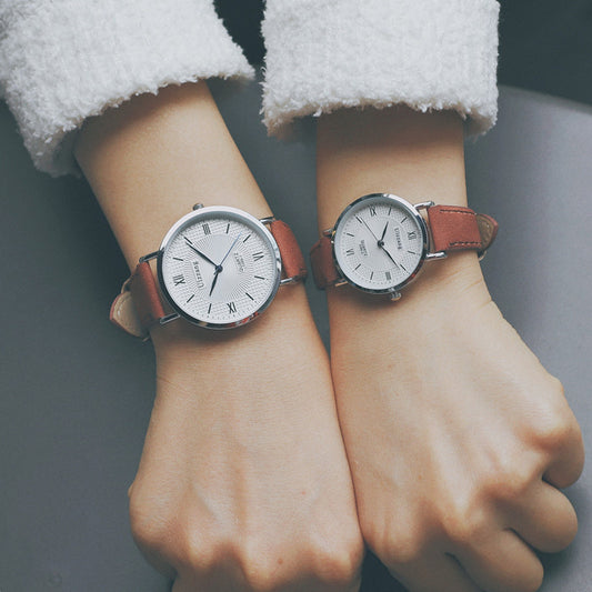Korean Version Simple Artistic Retro To Couple Quartz Watch